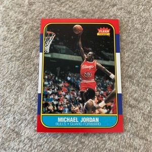 Michael Jordan 1986 Fleer basketball rookie card Chicago Bulls
